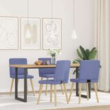  Blagovaonske stolice od tkanine 4 kom traper-plava | shoptok.hr