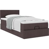  Otomanski okvir kreveta s madraca tamnosmeđi 80x200cm tkanine | shoptok.hr