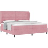 Box Postelja s vzmetnico Roza 200x200 cm Žamet, (22050951) | Shoptok.si