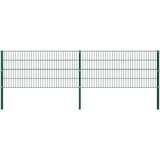  Panel za ogradu sa stupovima željezni 3 4 m zeleni | shoptok.hr