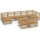 Vrtna sedežna garnitura 10-delna trdna borovina, (20968848) | Shoptok.si