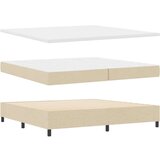 Box spring krevet s madracem Krema 200 x 200 cm tkanina | shoptok.hr