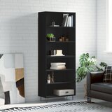 vidaXL Visoka komoda crna 69 5 x 32 5 x 180 cm od konstruiranog drva Cijene