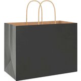  Papirnate vrećice 250 kom s ručkama crne 32x17x25 cm | shoptok.hr