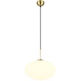  Bela/v zlati barvi viseča svetilka s steklenim senčilom ø 40 cm Fomento – | Shoptok.si