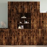 vidaXL Visoka omara dimljen hrast 80x42,5x249 cm inženirski les Cene