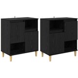  Komode 2 pcs Crni hrast 60 x 35 x 70 cm Konstruirano drvo | shoptok.hr