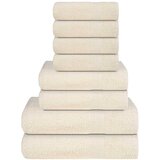 vidaXL 8-dijelni set ručnika krem 360 gsm 100 % pamuk | shoptok.hr