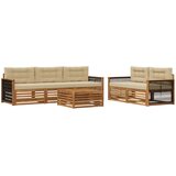  Set vanjskih sofa 6 kom. Prirodna i bež | shoptok.hr