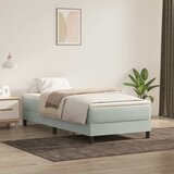 Box Spring krevet s madracem svijetlo sivi 90x220 cm baršun | shoptok.hr