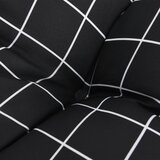  Jastuci za stolicu visoki naslon 6 kom crni karirani od tkanine | shoptok.hr