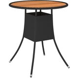 Poli 5-dijelni set vrtnih sofa od poliratana s jastucima crni | shoptok.hr