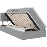  s madracem i skladištem Svijetlo siva 90 x 190 cm Baršun | shoptok.hr