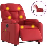  Električni masažni naslanjač rdeče umetno usnje | Shoptok.si