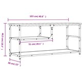 TV ormarić boja hrasta 100x38x46,5 cm konstruirano drvo i čelik | shoptok.hr