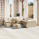  Set vrtnih sofa z blazinami Bež Poli Ratan Akacija | Shoptok.si