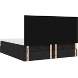  Otomanski okvir kreveta s madracima crni 200x200cm od tkanine | shoptok.hr