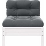  Srednja vrtna sofa s jastucima bijela od masivne borovine | shoptok.hr