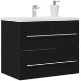  Ormarić za Lavabo - Umivaonik u kupaonici crni hrast 60x38 5x48 cm inženjerski drvo - Crni hrast 60 x 38.5 x 48 cm | shoptok.hr