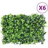 vidaXL Ograja iz umetnih listov 6 kosov zelena 40x60 cm | Shoptok.si