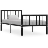 Maison Chic Posteljni okvir - Enojna postelja - Postelja za odrasle črn kovinski 100x200 cm-J8510, (21760051) | Shoptok.si