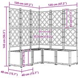  Vrtna saksija 5 pcs Sivi 120 x 120 x 143 cm Plastika | shoptok.hr