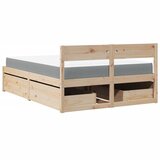  Krevet s ladicama i madracem 120 x 200 cm od masivne borovine | shoptok.hr