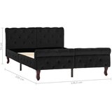  Posteljni okvir črn žamet 120x200 cm | Shoptok.si