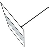 Pregrada za tuš crna 115 x 195 cm s napola mutnim staklom ESG | shoptok.hr