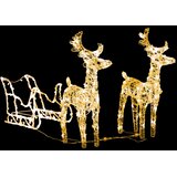  Ukrasni božićni sobovi i sanjke 160 LED žarulja 130 cm akrilni | shoptok.hr