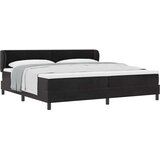  s opruga kutije s uzglavljem Crna 200 x 200 cm Baršun | shoptok.hr