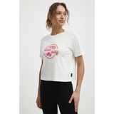 Napapijri Bombažna kratka majica S-Aberdeen ženska, bež barva, NP0A4HOIN1A1