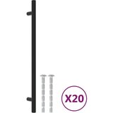 vidaXL Ručke za ormarić 20 kom crne 224 mm od nehrđajućeg čelika | shoptok.hr