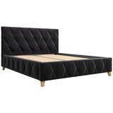 MID.YOU OBLAZINJENA POSTELJA 180 cm x 200 cm , les, kovina, tekstil, leseni material antracit | Shoptok.si