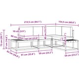  Set vanjskih sofa 3 Komad Bijela i svjetlosiva Poliester | Shoptok.si