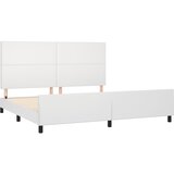  Okvir za krevet s uzglavljem bijeli 200x200 cm od umjetne kože | shoptok.hr