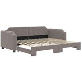  Dnevni krevet na razvlačenje smeđesivi 90 x 200 cm od tkanine | shoptok.hr