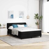  s opruga kutije s uzglavljem Crna 140 x 200 cm tkanina | shoptok.hr