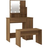  Set toaletnog stolića LED boja hrasta od konstruiranog drva | shoptok.hr