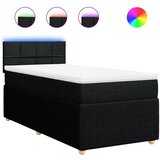 Maison Chic Box spring postelja - Vzmetna postelja z vzmetnico črna 90x200 cm blago SL16819, (21881916) | Shoptok.si