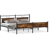 Metalni okvir kreveta bez madraca boja hrasta 193x201 cm | shoptok.hr