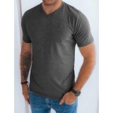 DStreet Men's T-shirt smooth dark gray Cene