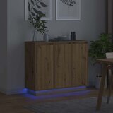  LED komoda Umjetnički hrast 90 x 32 x 75 cm Konstruirano drvo | shoptok.hr
