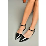 Fox Shoes S726299608 Black Patent Leather Women's Flats