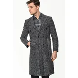 Dewberry PLT8382 MEN'S COAT-PATTERNED NAVY BLUE