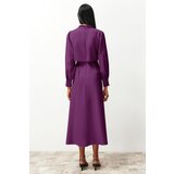 Trendyol Dark Purple Aller Piece Detailed Woven Dress | shoptok.hr