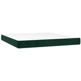  s oprugama i madracem tamnozeleni 160x200 cm baršunasti | shoptok.hr