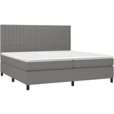  Krevet s oprugama i madracem tamnosivi 200 x 200 cm od tkanine | shoptok.hr