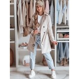 DStreet Trencz damski dwurzędowy z paskiem BELISION biały | shoptok.hr