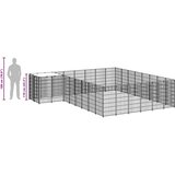  Kavez za pse crni 15,73 m² čelični | shoptok.hr